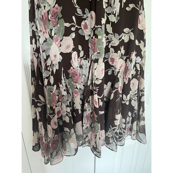 Women’s Ralph Lauren Brown Floral Dress Size 12 NWT - Picture 3 of 6